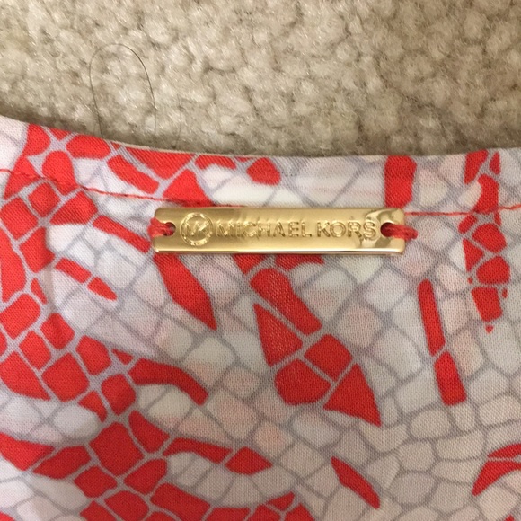 NWT MICHAEL Michael Kors “Sea Coral” Swim Cover-Up Tunic Dress - Picture 7 of 9